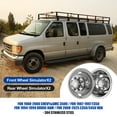 thumbnail image 4 of Set of 4 16"Stainless Steel Dually Wheel Simulators,Bolt on Wheel Cover,8 Lugs 4 Hand Holes Fit for 1988-2000 Chevy/GMC 3500,1987-1997 F350,1994-1999 Dodge Ram 3500,2008-2025 Ford E350/E450 van, 4 of 8