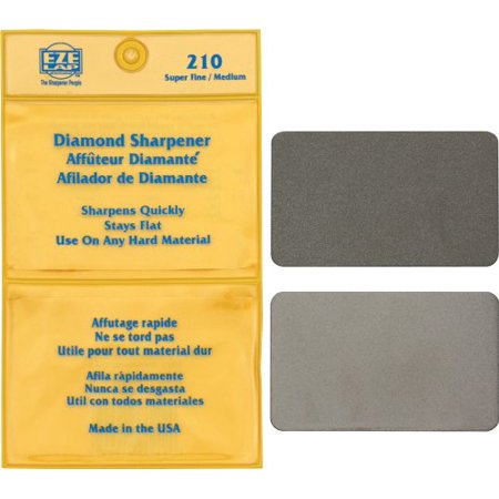 - EZE-LAP 210 Credit Card Size Diamond Sharpening Stone Set SF/M, Double pack includes super fine; 1200; and medium; 400; grit sharpeners By EZELAP