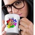 thumbnail image 2 of 3drose, a Fun and Colorful Art Art Palette and Brushes for Any Artist., 11oz Two-tone Black Mug, 2 of 6