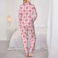 thumbnail image 6 of Wukai Strawberries Print Women's Pajama Set - Soft Long Sleeve Sleepwear for Comfort and Style-Large, 6 of 9
