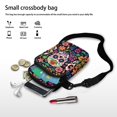 thumbnail image 7 of HELLHERO Floral Skull Design Crossbody Sling Bags Polyester Adjustable Strap Cross Body Purse for Travel Daily Use, 7 of 7