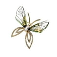thumbnail image 3 of Segolike Butterfly Brooch Pin Rhinestone Brooch Pin for Women Brooch Badge Lapel Pin for Bridal Bridegroom Tuxedo Birthday Career Suit Green, 3 of 8
