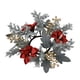 thumbnail image 2 of Corona de Anillo de Vela Navideña, Corona Floral, Corona de Vela de 10 Pulgadas, Corona de Flores, Boda, Sala de Estar, Bar, Cafetería, Navidad Gris blanco, 2 of 9