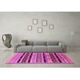 thumbnail image 3 of Ahgly Company Indoor Rectangle Solid Pink Modern Area Rugs, 2' x 4', 3 of 4