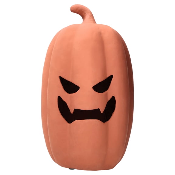 Paper Mache Jack-o'-Lantern Decoration, Brown, 12.5", Halloween by Way To Celebrate