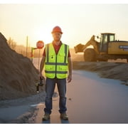 G & F Reflective Vest Safety Vest High Visibility with Reflective Strips ANSI Class 2, XL Yellow