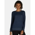 thumbnail image 2 of Time and Tru Women's Hacci Knit Pullover with Long-Sleeves, Single and 2-Pack, Sizes XS - XXL, 2 of 5