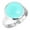 Aqua Chalcedony, variant on 925 Sterling Silver Women Jewelry Natural Rainbow Moonstone Ring