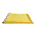 thumbnail image 2 of Ahgly Company Machine Washable Indoor Square Solid Yellow Modern Area Rugs, 4' Square, 2 of 4