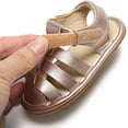 thumbnail image 2 of Baby Toddler Girls Boys Sandals - Soft Rubber Sole Leather Baby Walking Shoes(Infant/Toddler), 2 of 6