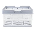 thumbnail image 2 of Reusable Plastic Grocery Shopping Baskets, Foldable Storage Crates With Handles For Kitchen Pantry Bathroom, 2 of 8