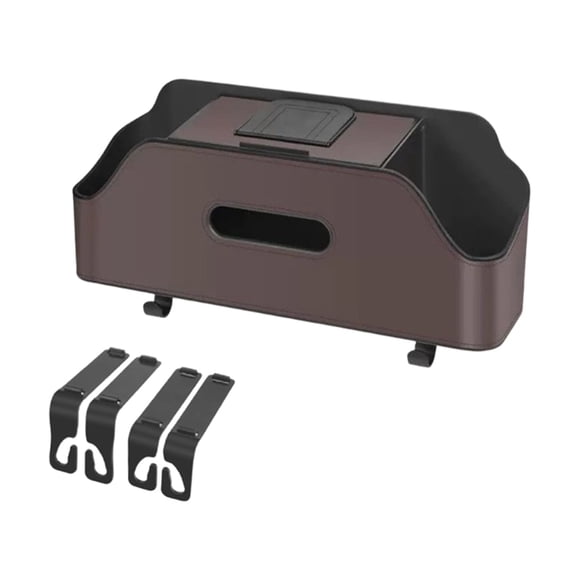 Organisateur de Siège Arrière Multifonction 4 en 1 avec Compartiments de Rangement, Porte-Gobelets et Crochets Pratiques pour Siège Arrière de Véhicule