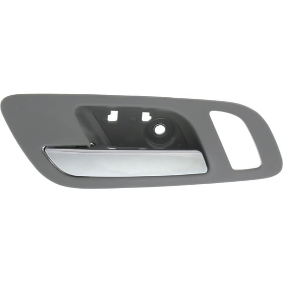 Interior Door Handle Compatible with 2007-2014 Chevrolet Tahoe 2007-2013 GMC Sierra 1500 Front, Left Driver Gray bezel with chrome lever