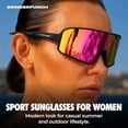 thumbnail image 2 of GRINDERPUNCH Polarized Sports Sunglasses Men Women Cycling Mountain Biking Baseball Hiking Softball Ski Running Glasses - Purple, 2 of 6