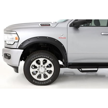 Bushwacker by RealTruck Pocket/Rivet Style Front & Rear Fender Flares | 4-Piece Set, Black, Smooth Finish | 40972-02 | Compatible with 2015-2020 GMC Canyon w/ 6.2' Bed (Excludes ZR2 Models)