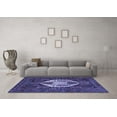 thumbnail image 3 of Ahgly Company Indoor Rectangle Medallion Blue Traditional Area Rugs, 8' x 12', 3 of 4