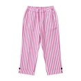 thumbnail image 5 of SHTXOZHI Womens Striped Capri Pants Linen Elastic Waist Straight Leg Capris Casual Travel Trousers with Pockets, 5 of 8