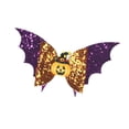 thumbnail image 4 of Horquillas para el pelo con lazo de Halloween para mujeres y niñas, cómodas para disfraz de Halloween. Púrpura y naranja, 4 of 9