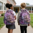 thumbnail image 2 of Jeiento Otter 17 Inch Kids Water-Resistant School Backpack Set 4-Piece Lunch Bag Pencil Case Water Bottle Holder Purple Lightweight Large Capacity Bookbag for Teenagers, 2 of 7