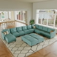 thumbnail image 1 of LLappuil Modular Sectional Sofa, 14 Seat Oversized Modular Sectional Sofa with Storage, Faux Leather Waterproof Sofa for Living Room, 1 of 9