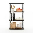 thumbnail image 2 of Furinno Turn-N-Tube 4-Tier Classic Tubes Display Shelf, Dark Cherry and Black, 2 of 5