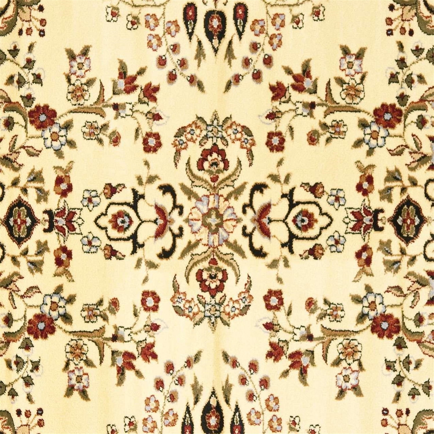 SAFAVIEH Lyndhurst Isadora Traditional Bordered Area Rug, Ivory/Red, 5'3" x 7'6"