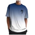 thumbnail image 5 of TSADFHJI Hauts pour Hommes T-Shirt Imprimé Numérique 3D Manches Courtes Col L Bleu Foncé, 5 of 5