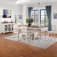 thumbnail image 4 of Steve Silver Hyland Off White and Honey Brown Wood Counter Height DiningTable with Storage, 4 of 11