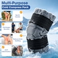 thumbnail image 3 of Knee Ice Pack Wrap, Reusable Hot Cold Therapy Wrap for Knee Elbow Calf, Self-Absorbing Water Resin Gel Pack for Swelling & Stiffness Relief, Freeze & Microwave Safe, (Gray, 1Pc), 3 of 12