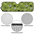 thumbnail image 6 of Yuyamidu St. Patrick's Day Windshield Sun Shade, Green Leaf Shade Heat Shield Compatible with JK JKU TJ 2 Door / 4 Door, 6 of 7