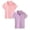 2Pink 1PCS & Purple 1PCS, variant on lnmuld 2 Pack Girls Solid Color Athletic Polo Shirt Breathable Workout Top Comfortable Casual Tee for Kids Play Sports Size:13-14 Years