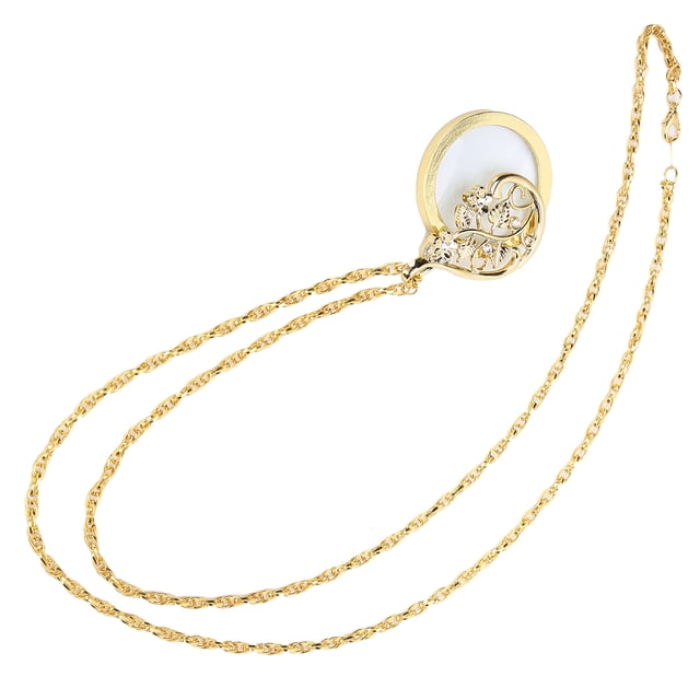 Loupe de Collier Portable 4.5X Loupe de Lecture Chaîne Pendentif