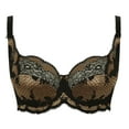 thumbnail image 3 of Panache Clara Full Cup Underwire Bra (7255),32D,Black/Vintage Gold, 3 of 5
