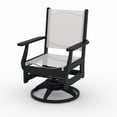 thumbnail image 3 of LuXeo Tuscany Black Sling  Swivel Dining Set-7 Piece, 3 of 6
