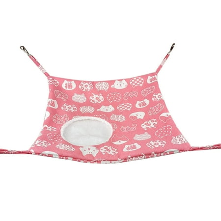 Small Animal Hammock for Cage Double Layers Warm Bed for Ferret Hamster Parrot Golden Bear Hanging Swinging Hideout