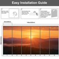 thumbnail image 4 of Modern Wallpaper Murals 3D Beautiful sunrise Sun meadow trees Spring Landscape high mountains Peel and Stick Removable Self-Adhesive PVC Wall Stickers for Nursery Kids Bedroom TV Wall Decor, 4 of 5