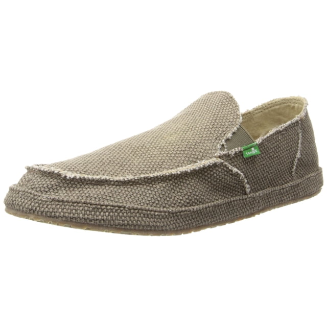 Zapatos Mocasines Slip-On de Lona para Hombre Sanuk Rounder Marrón Talla 12