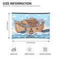 thumbnail image 3 of Hirioo Animals on Noah's Ark for Paper Reusable Cosmetic Bag Zipper Encouragement Travel Pouch Toiletry Bag for Women Girls, 3 of 7