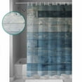 thumbnail image 3 of Small Stall Shower Curtain 36x78 Inch Narrow Half Size Blue Farmhouse Bath Curtains Bathroom Decor Vintage Wooden Country Waterproof Fabric Shower Curtain Set with Hooks 36 Inch, 3 of 6