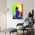 thumbnail image 6 of Epic Art 'Pop Art Black Cat' by Furbaby Affiliates, Acrylic Glass Wall Art, 24"x36", 6 of 8