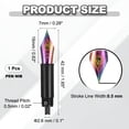thumbnail image 2 of Uxcell 0.5 mm Line Width Fountain Pen Nib Replacement, 304 Stainless Steel Special Spare Ink Dip Calligraphy Pen Nib with Thread for Drawing Writing Signing, Colorful(F Tip), 2 of 7