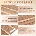 thumbnail image 4 of 2-in-1 Easter love wood devil egg tray with handle, 31.5x12-inch large long deli board foldable wooden board for serving food trays Easter brunch & party decoration, 60 egg slots, 4 of 5