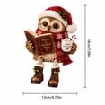 thumbnail image 4 of Reading Owl Figurine, Whimsical Owl Statue for Bookshelf and Desk, Great Gift for Readers and Collectors (B), 4 of 5