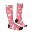 thumbnail image 3 of Easygdp Yoga Unicorn Soccer Socks Sport Knee High Socks Calf Compression Athletic Socks for Men and Women, 3 of 9