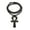Black, variant on Egypt Key of Life Ankh Pendant 6mm 27" Stretch Wooden Bead Necklace