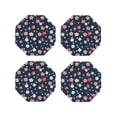 thumbnail image 2 of Disketp Cherry Blossoms Funny Coasters,4 Pcs Leather Coasters With Holder, Perfect Housewarming Hostess Gifts,Protect Furniture From Water Marks Scratch And Damage, 2 of 9