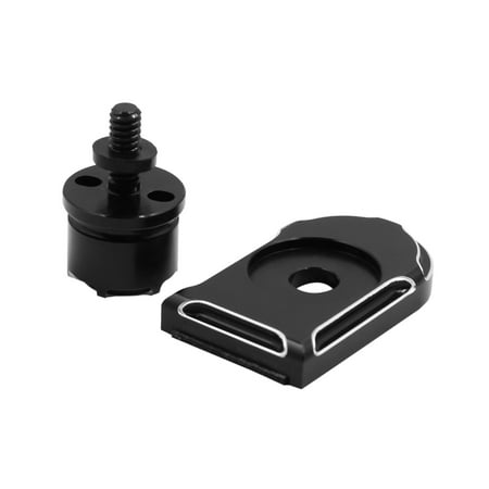 - Black CNC Aluminium Alloy Motorcycle Seat Bolt Tab Screw Mount Knob Cover Kit for Harley