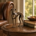thumbnail image 6 of BingTong Heart Sighthound Sculpture Vintage Dog Sculpture with Hanging Heart Charm,Antique Bronze Finish Iron Greyhound Figurine,Rustic Animal Decor for Bookshelf Mantel Console Table,C, 6 of 6