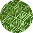 thumbnail image 1 of Ahgly Company Machine Washable Indoor Round Transitional Green Area Rugs, 3' Round, 1 of 7