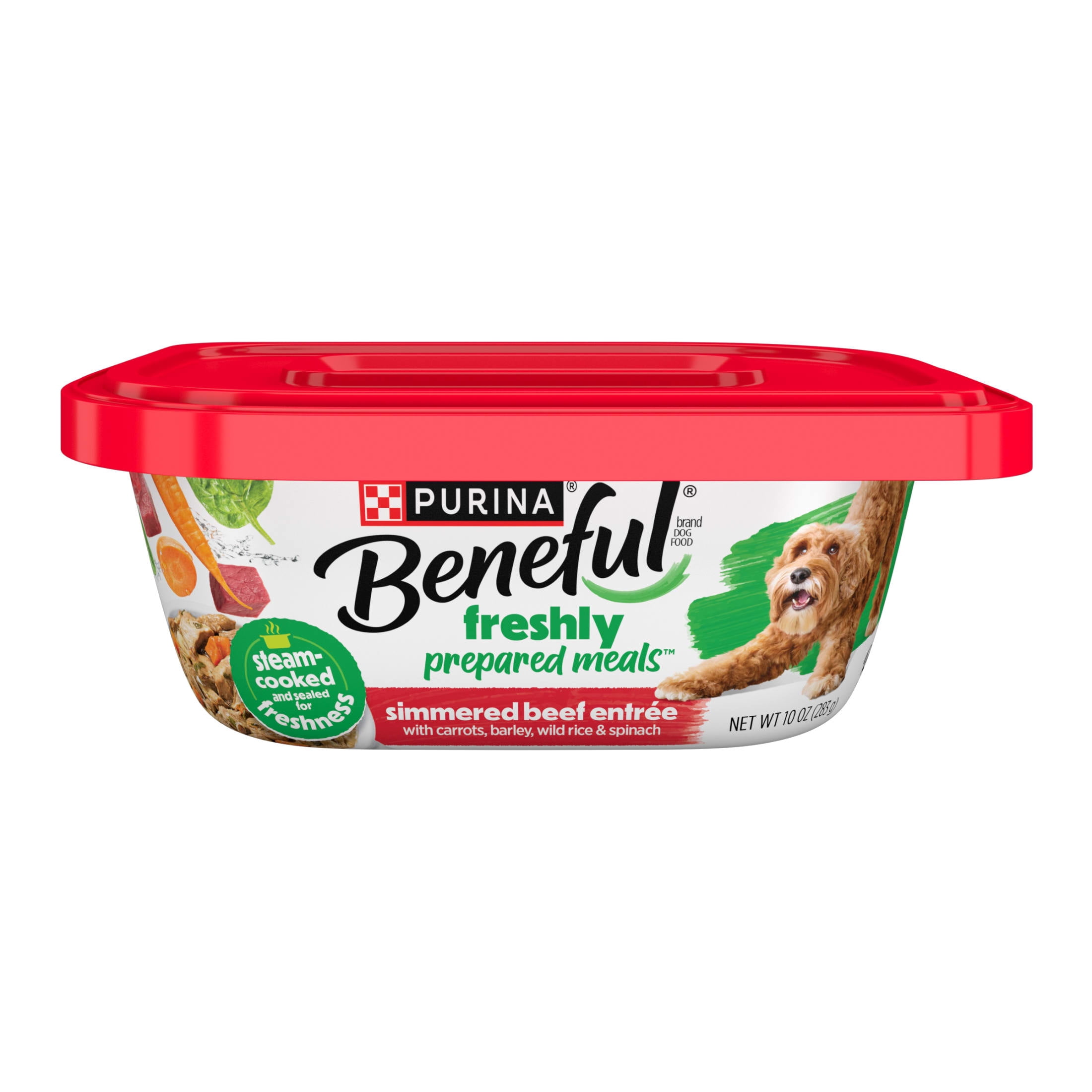 (6 pack) Purina Beneful Wet Dog Food Freshly Prepared Meals, Dog Food Fresh With Gravy, 10 oz.